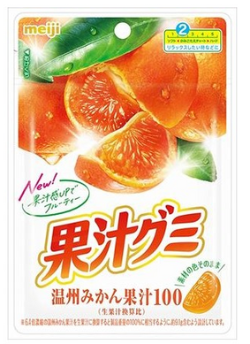 Meiji Гумми с коллагеном со вкусом мандарина (54 г) 132129 JapanTrading