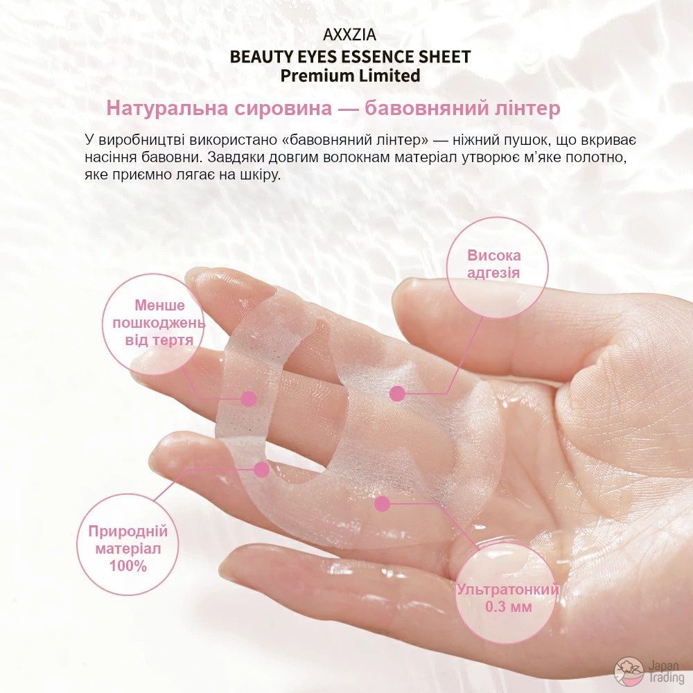 AXXZIA Омолоджуючі патчі, лімітована серія Beauty Eyes Essence Sheet Premium Limited (60 шт/30 пар) - JapanTrading